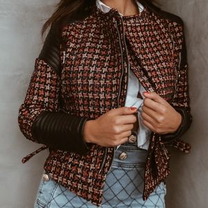 Ivory & Chain × {🆕🏷️} TWEED BIKER JACKET